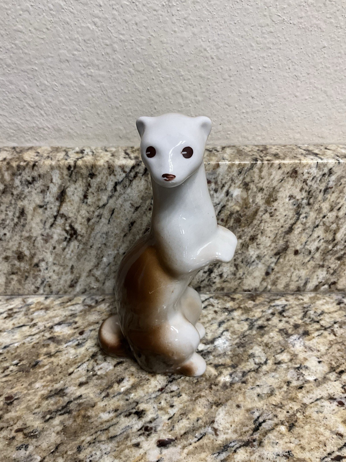 VTG Mink Ermine Lomonosov Made in Russia Porcelain Figurine Animal