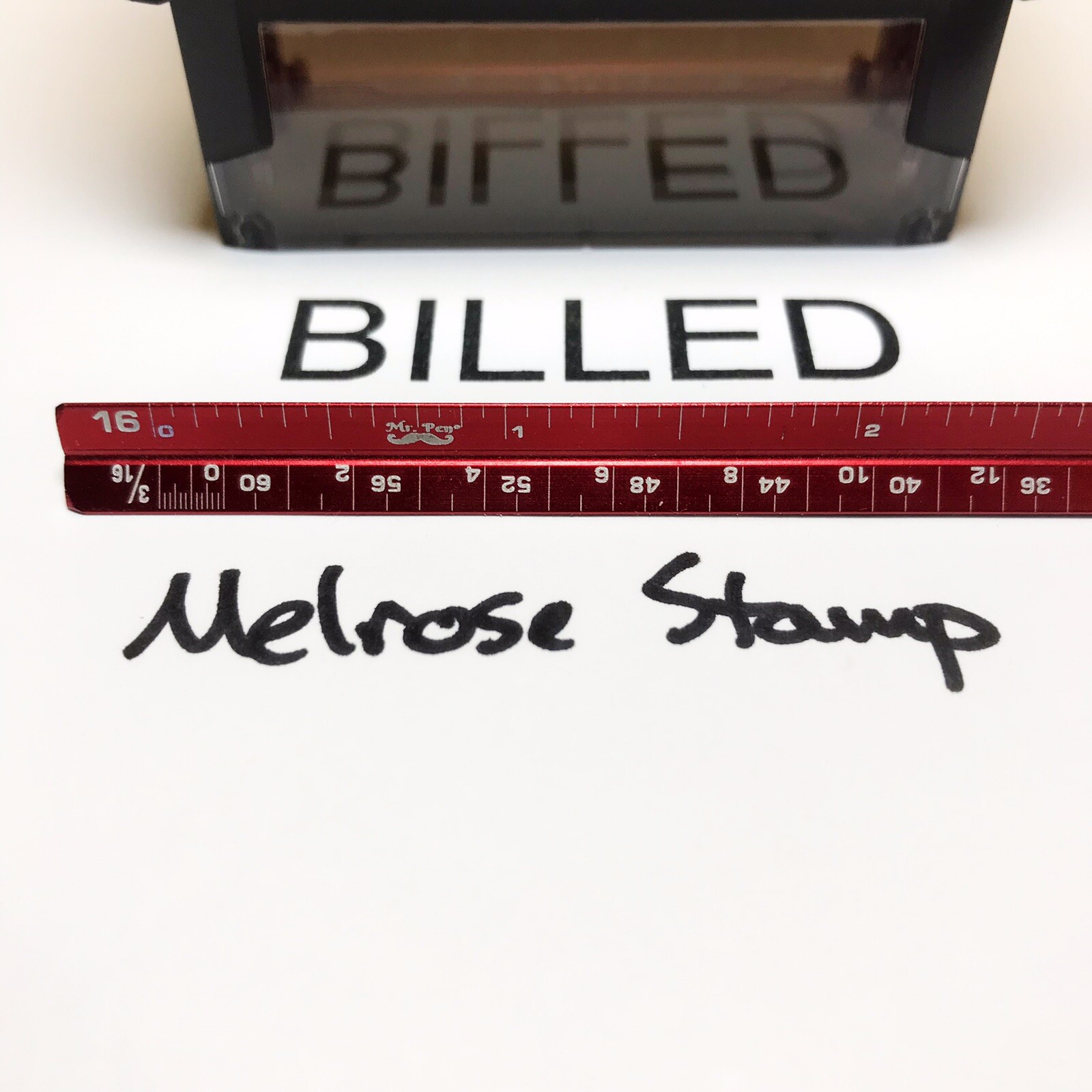 Billed Rubber Stamp Black Ink Self Inking Ideal 4913