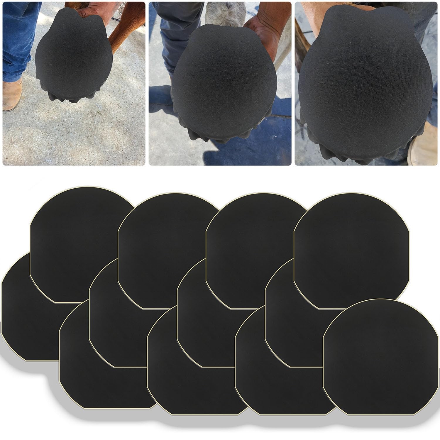 12 Pack Horse Hoof Tape Cotton Strong Sticky Horse Hoof Wraps Simple, Breatha...
