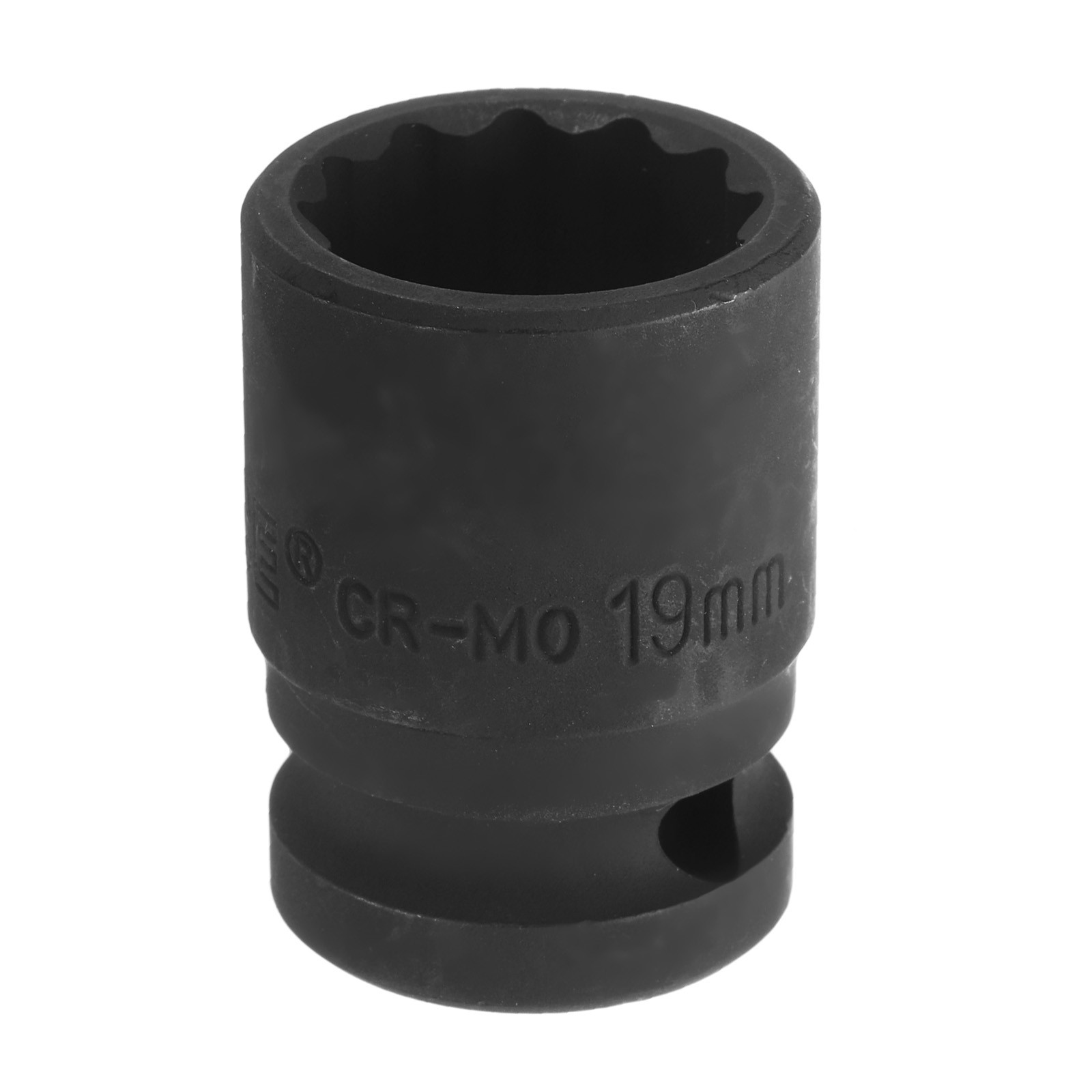 1/2" Drive x 19mm Shallow Impact Socket 12-Point Metric CR-MO Steel