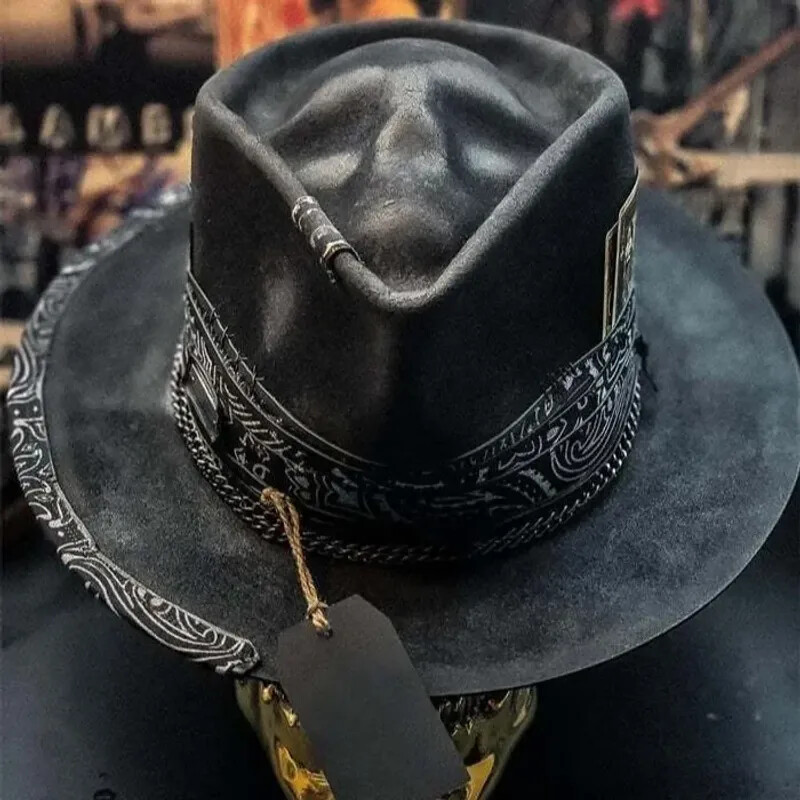 2024 Halloween New Skull Hat Western European Cowboy Hat Ball Hat Sad Reaper
