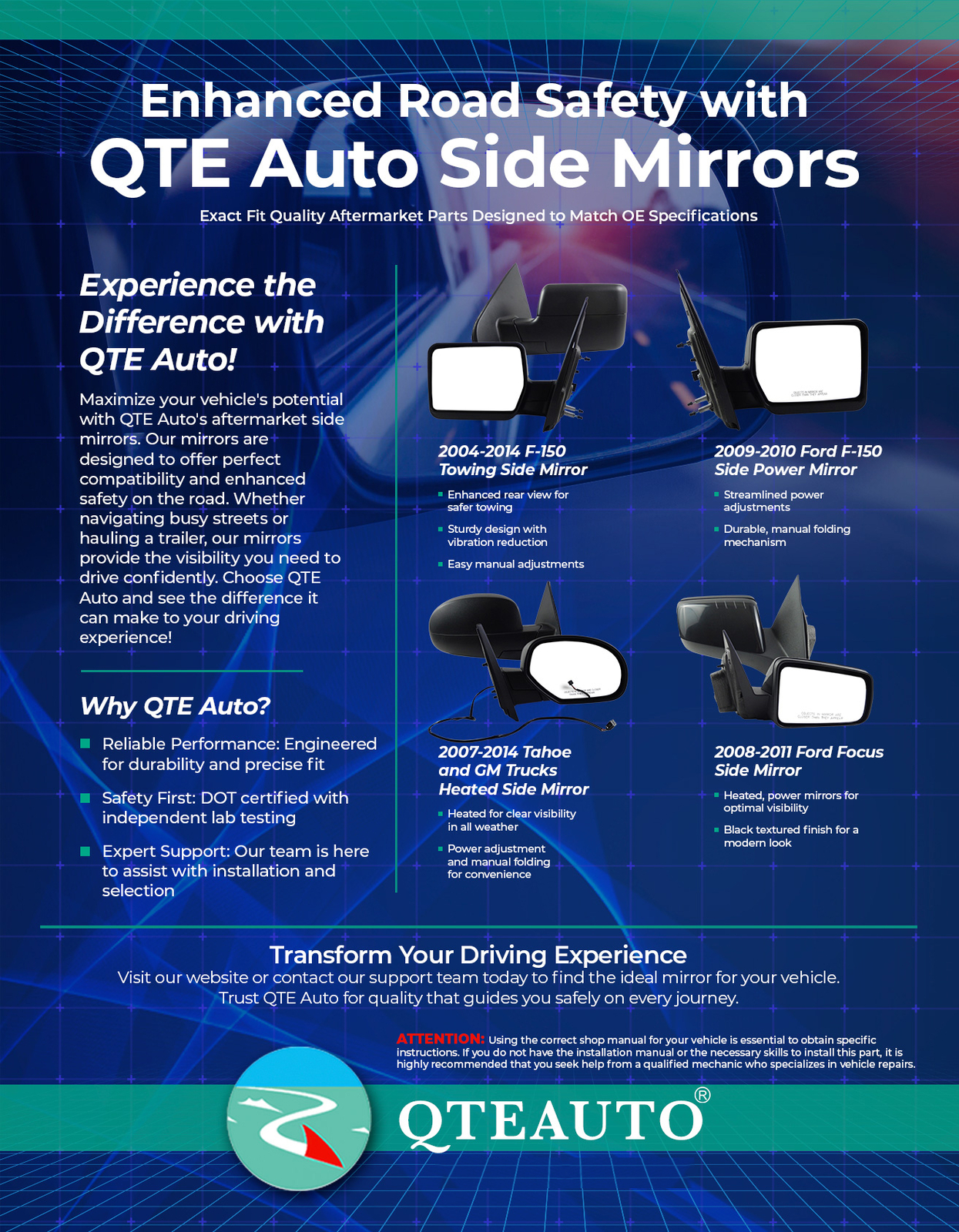 2 Left-Right Side Manual Foldaway View Mirror For 2003 2004 2008-2014 Ford E-250