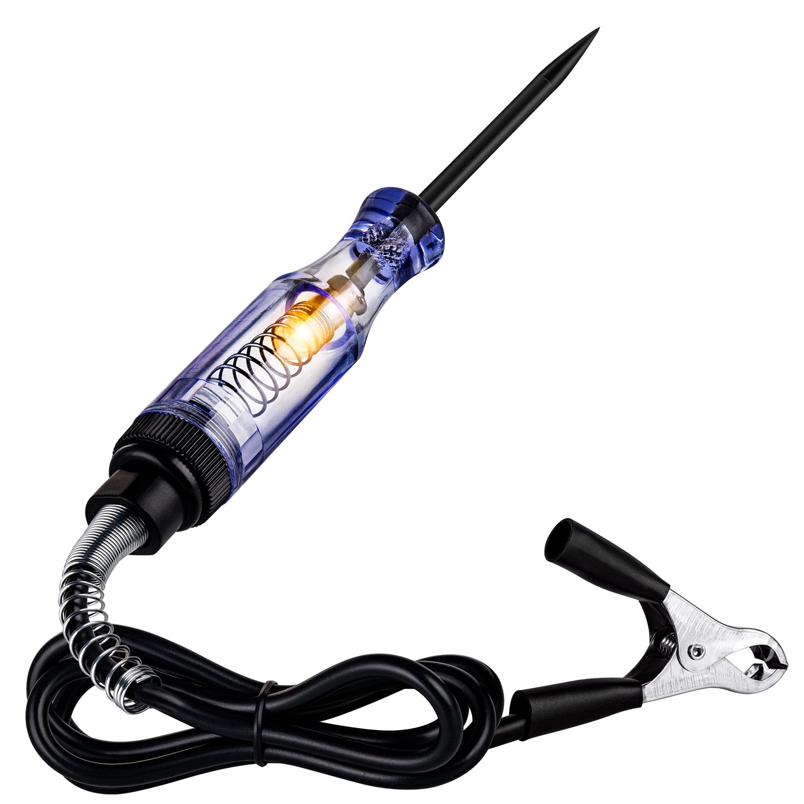 Test Light Automotive, 6V-12V-24V Circuit Tester Bright Tungsten Bulb, blue