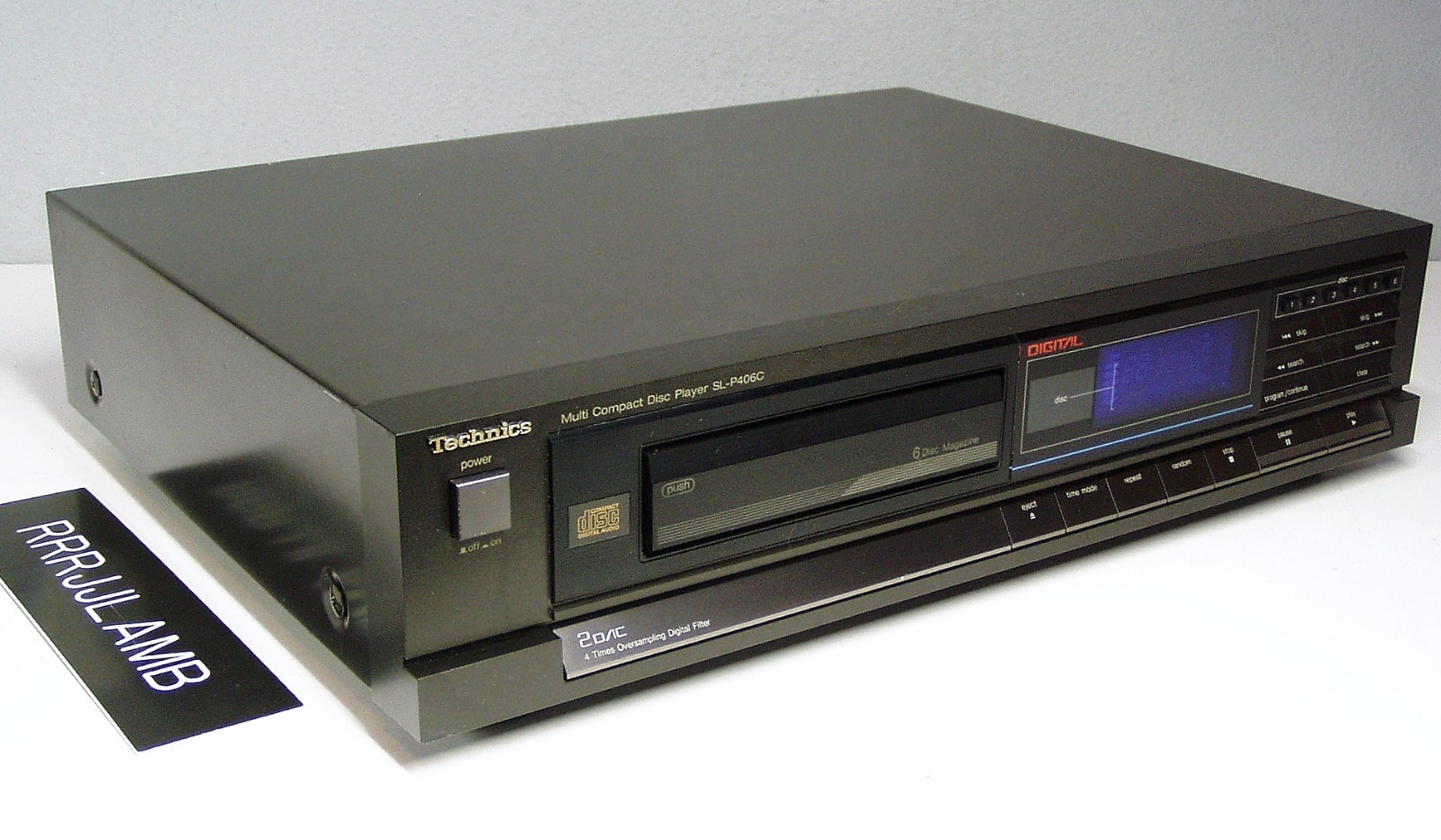 Technics SL-P406C CD Player 6-Disc Magazine Changer Works Great! See/Hear Video