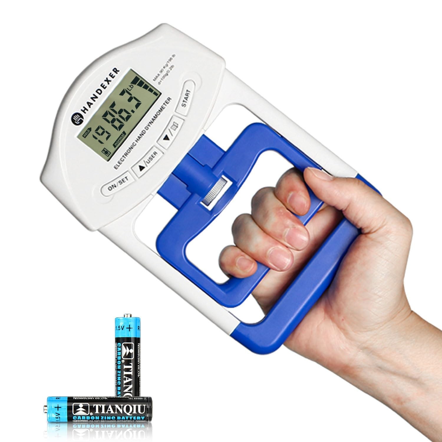 Grip Strength Tester 265lb/120kg, Digital Hand Dynamometer FDA Registered wit...