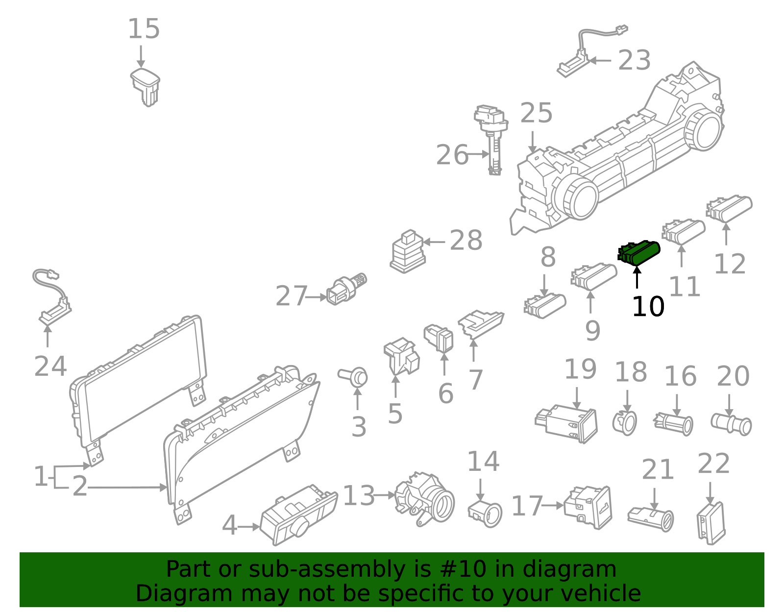 Genuine Ford Switch Assembly Control RL3Z14B596FA