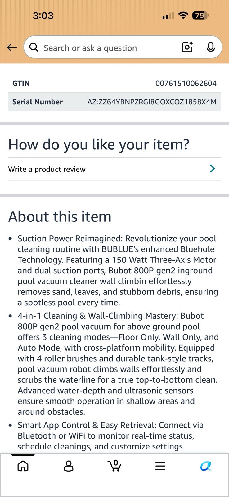 Bublue Bubot 800P Gen 2 Robotic Pool Cleaner