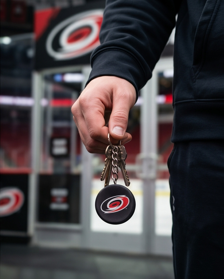 Carolina Hurricanes Mini Puck Key Chain by Inglasco