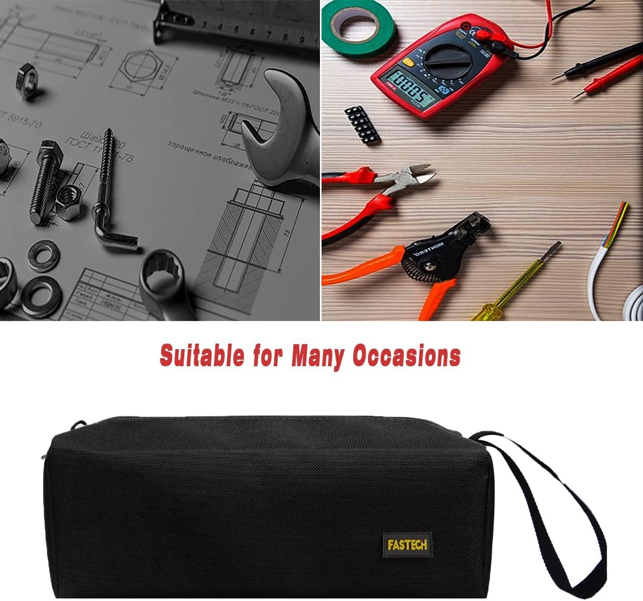 FASTECH 1-Pack Zipper Utility Tool Bag, Small Zipper Bags/Multi-Purpose Tool ...
