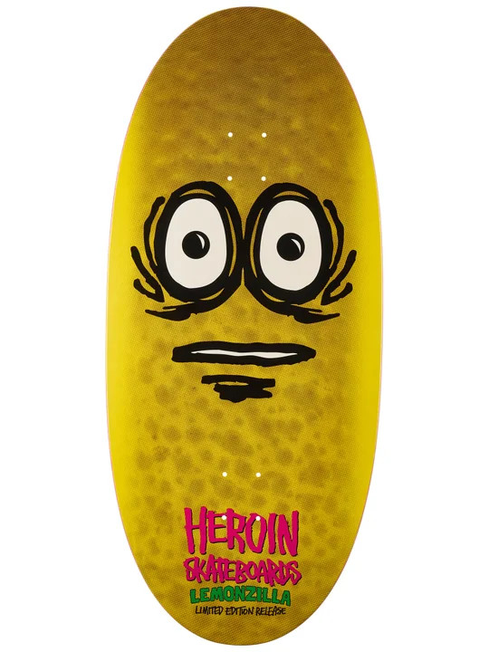 HEROIN TEAM LEMONZILLA SHAPED DECK 13.5