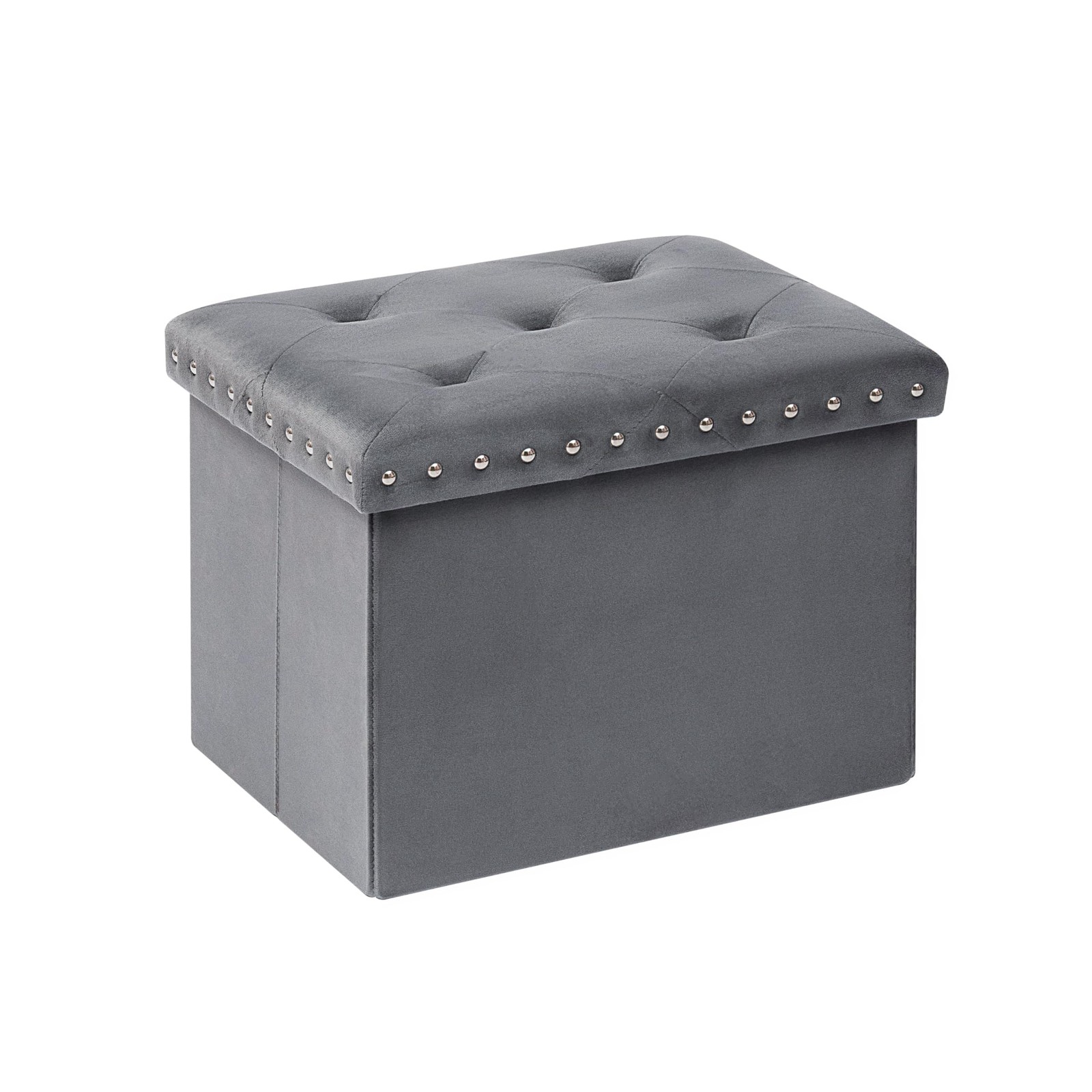 Storage Ottoman Cube Folding Tufted Ottomans, Storage Boxes Footrest for Bedr...