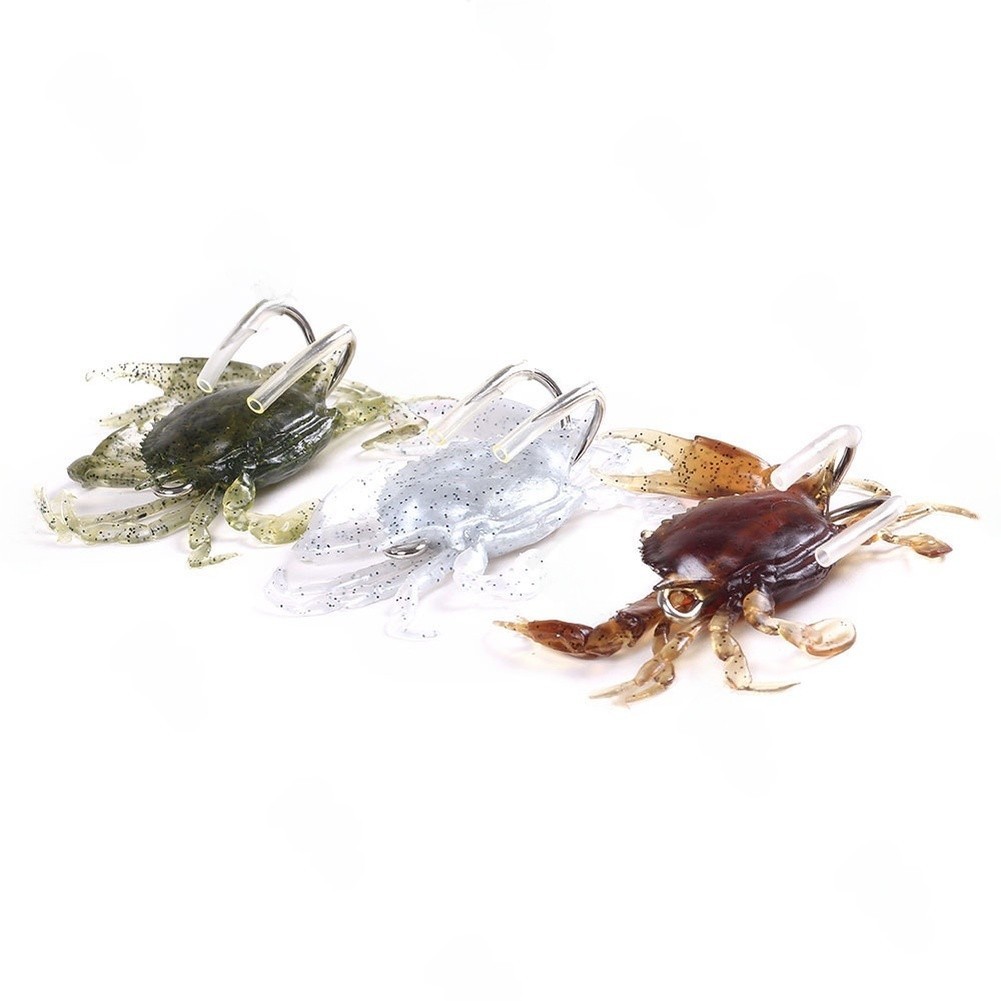 8cm 19g Soft Crab Fishing Bait Lifelike Action with Hook for Freshwater Use