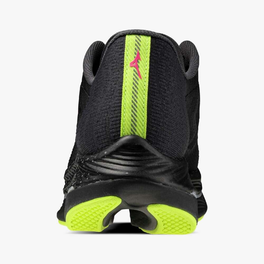 Mizuno Wave Rebellion Flash 2 Black Pink Yellow width 2E J1GC243652 Men's Size