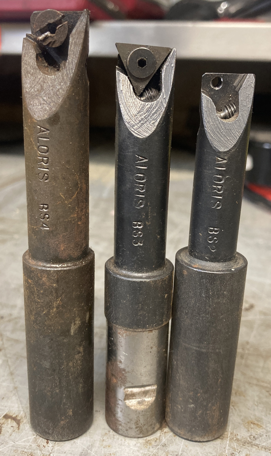 Aloris Adjustable Boring Bars 3pc Set Triangle Carbide Insert USA BS 2 3 4