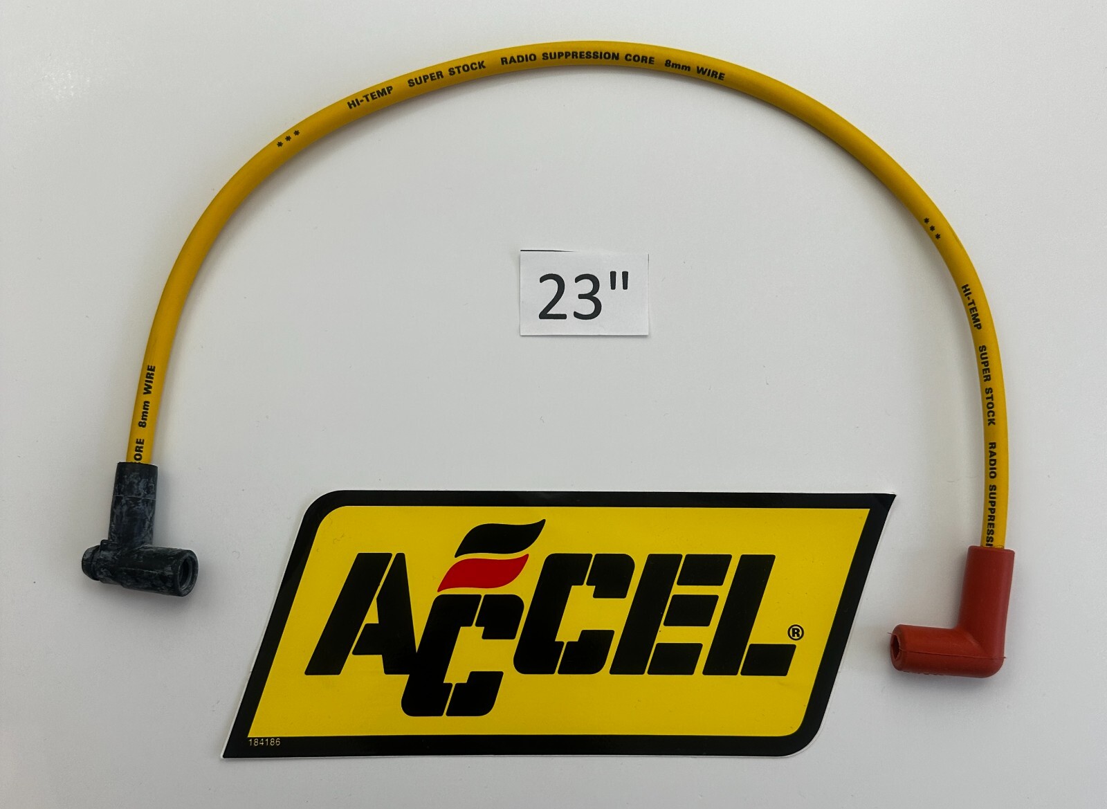 23" Single Replacement YELLOW HEI Spark Plug Wire ACCEL 4048 4050 for MALE Cap