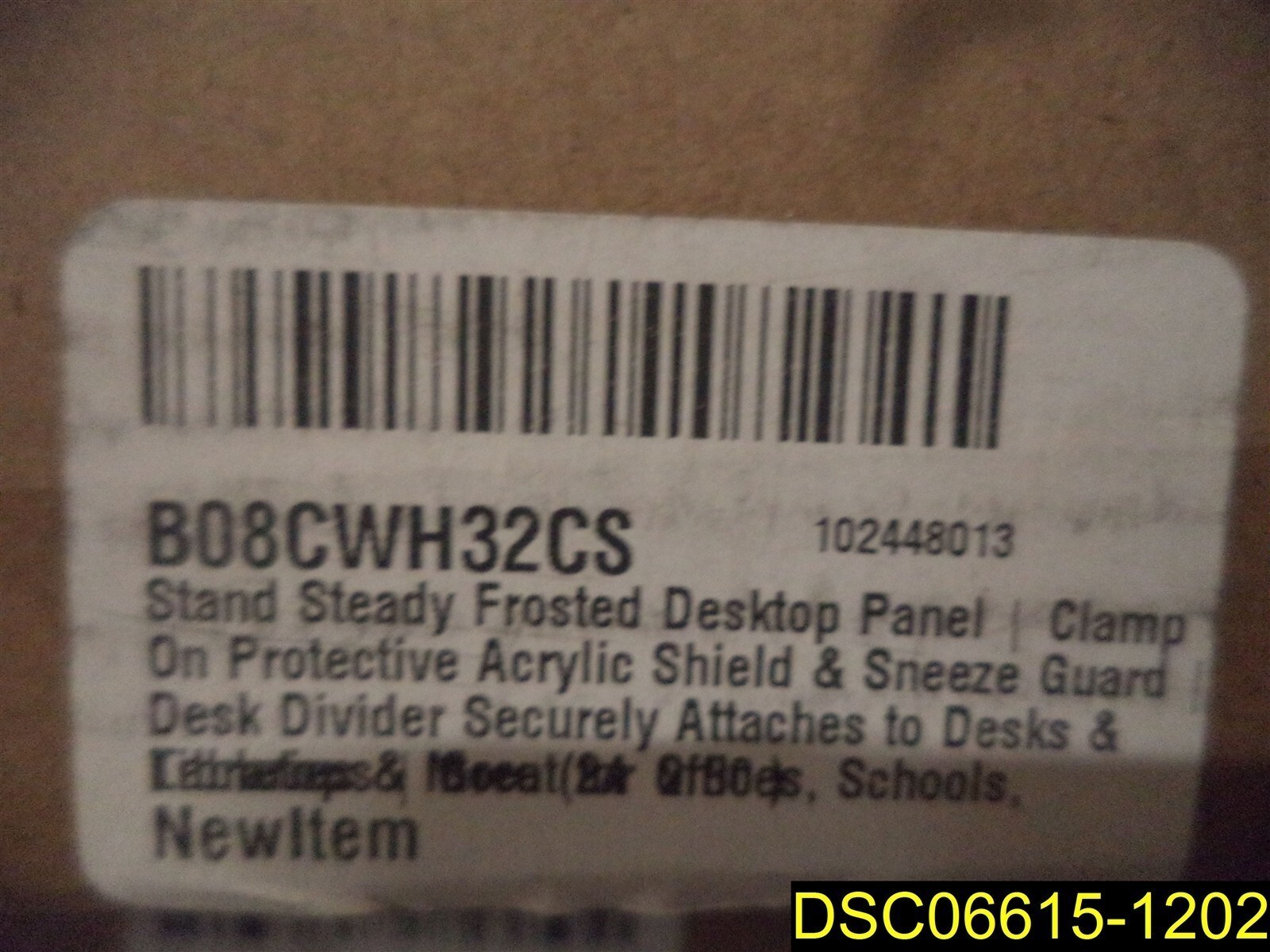 Clamp-On Sneeze Guard Desk Divider 30"H x 24"L, DIVCL-2430F Frosted Stand Steady