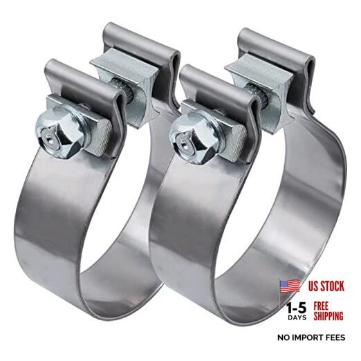 2.5 inch Exhaust Clamp Narrow Band Stainless Steel for Exhaust Pipe, 2.5"