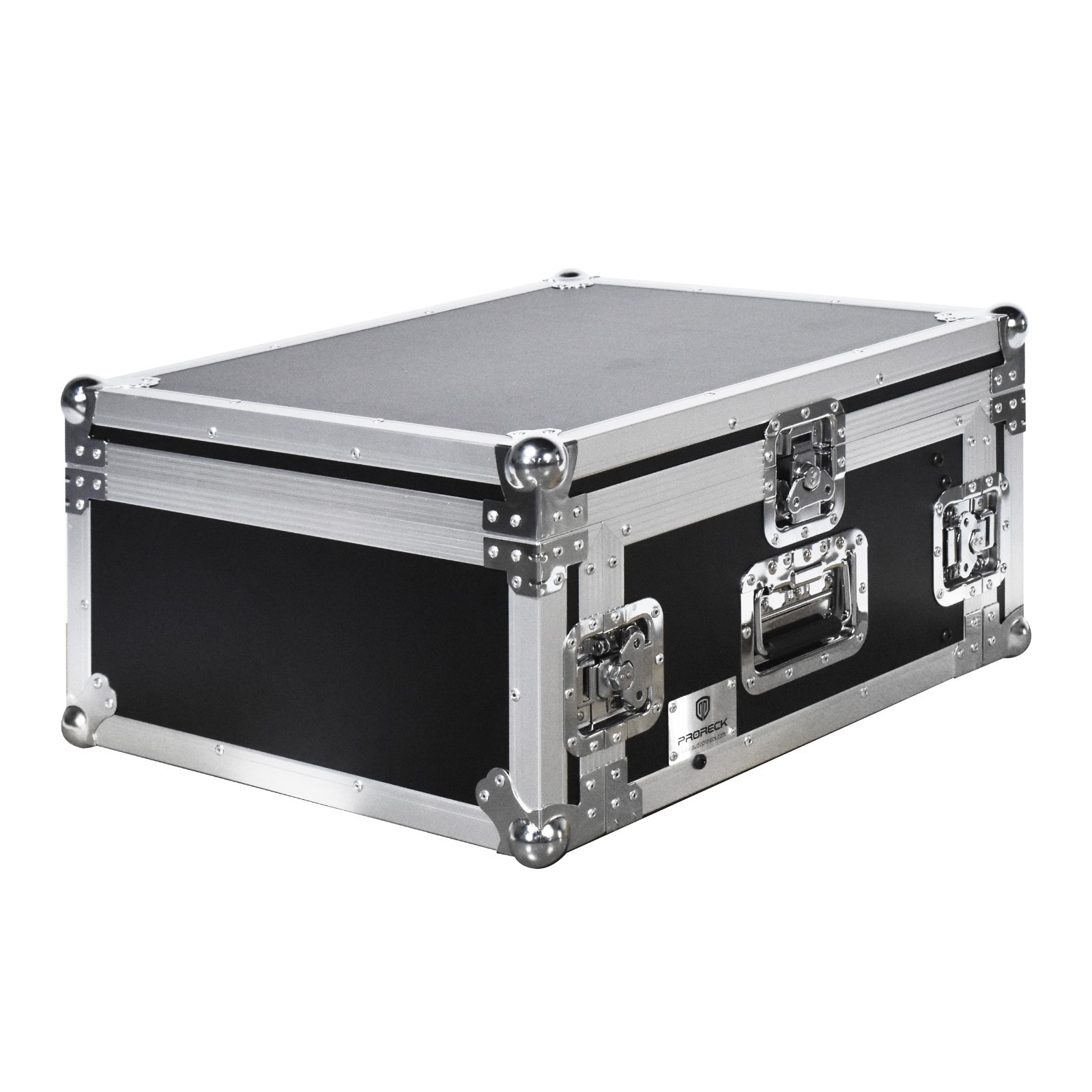 PRORECK 4U Rack Case With Slant Mixer Top, 20'' Rackable Depth DJ