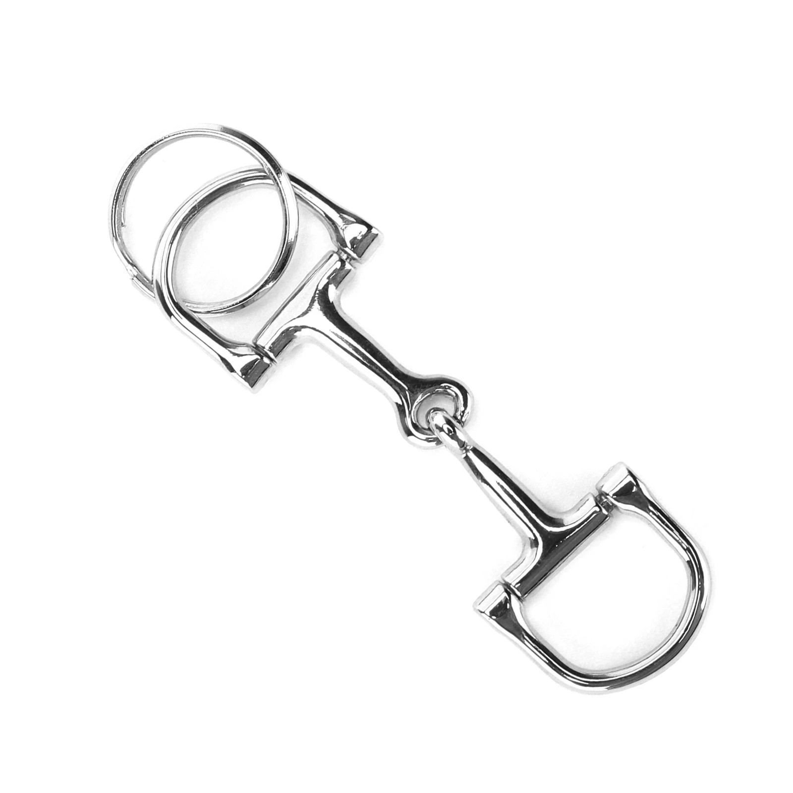 D Snaffle Keychain Durable Silver D Ring Zinealloy Horse Snaffle Bits Key D‑Ring