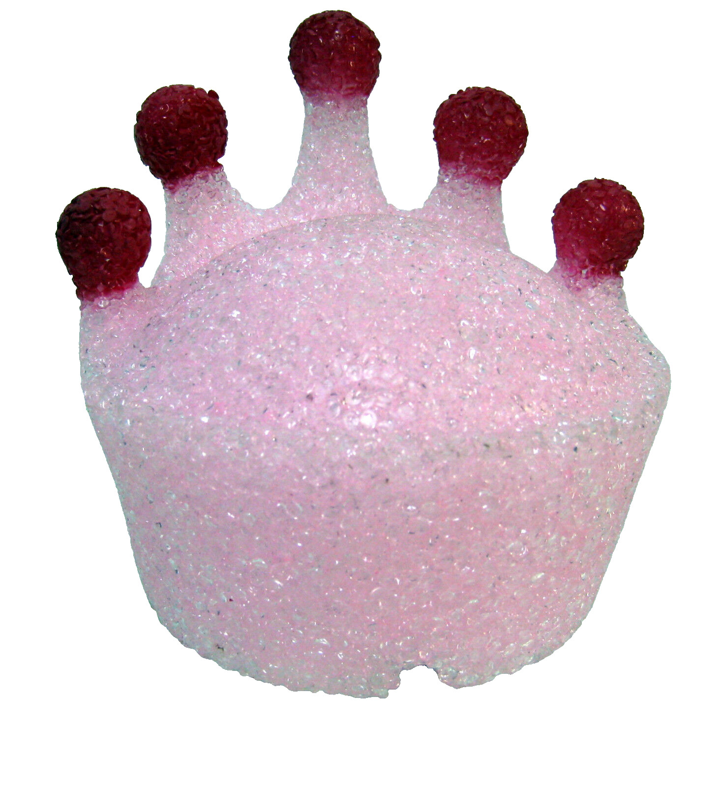 New Pink Crown EVA Desk Table Shelf Glow Lamp Night Light Crowns