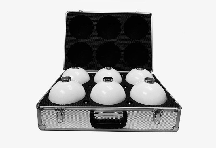 DiCarlo Surveying Equipment Carrying Cases with 6 White Domes