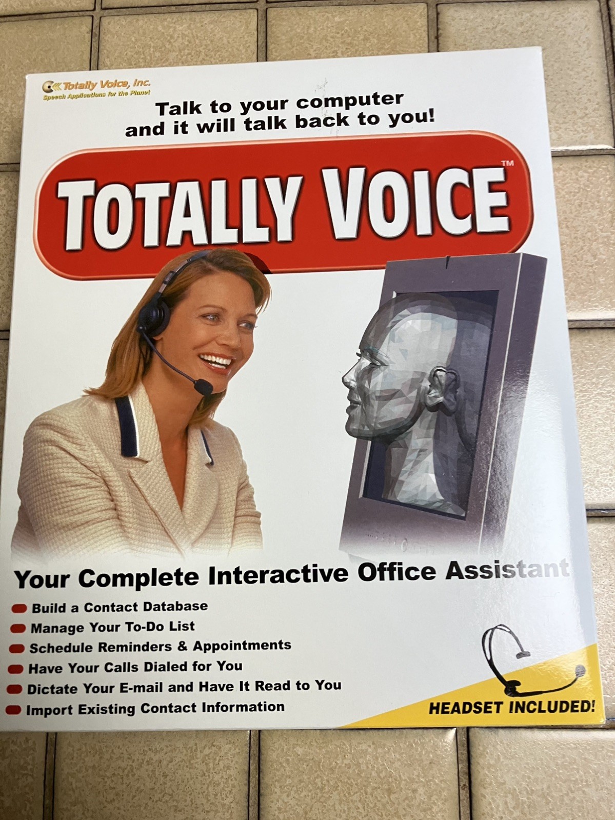 Vintage NEW Interactive Office Assistant - TOTALLY VOICE - PC software (c) 2001