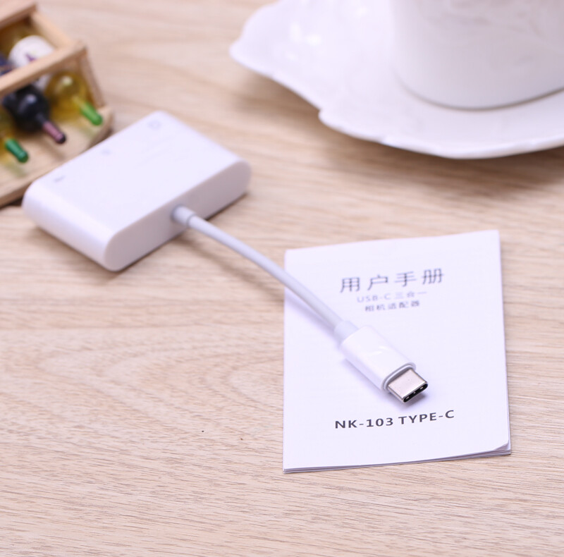 Type C OTG Adapter SD TF Card Reader USB Camera Connection Kit For iPad Pro MAC