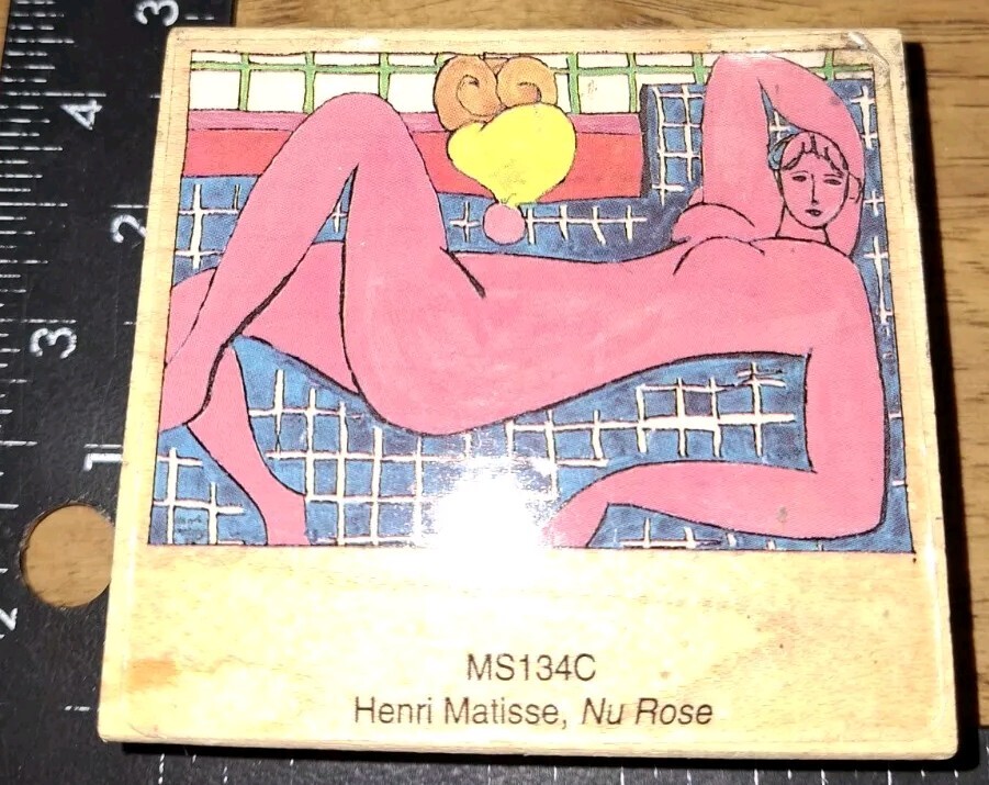 Henri  Mancini Nu Rose, Museum Stamps, Rubber Stamp,b109