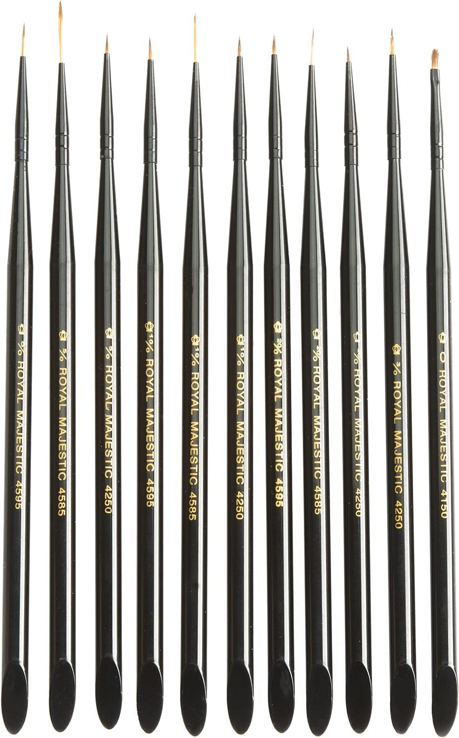 Majestic Royal and Langnickel Short Handle Paint Brush Set, Detail, 11-Piece