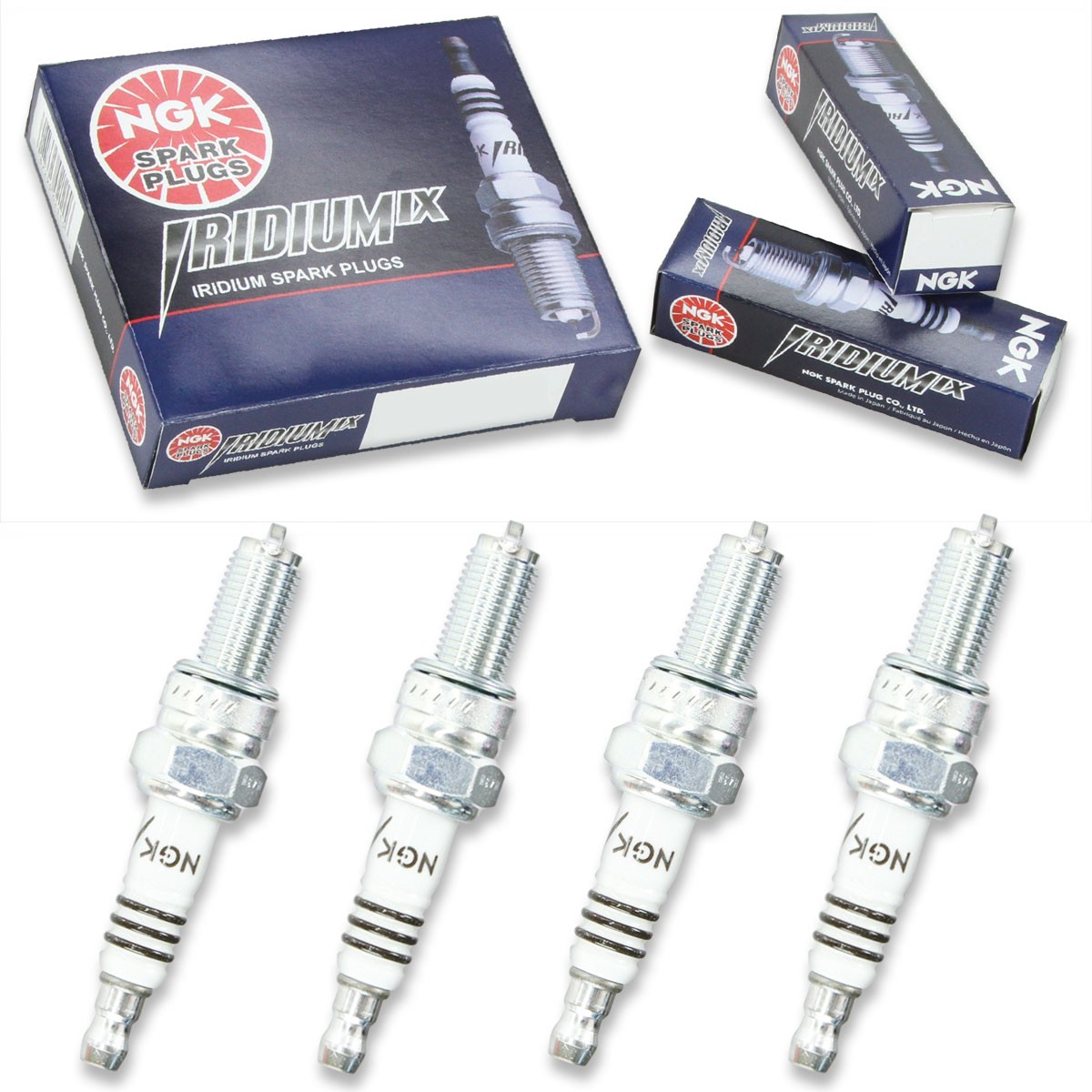 4pcs 1997 Husqvarna WXE 410 NGK Iridium IX Spark Plugs 400cc 24ci Kit Set im