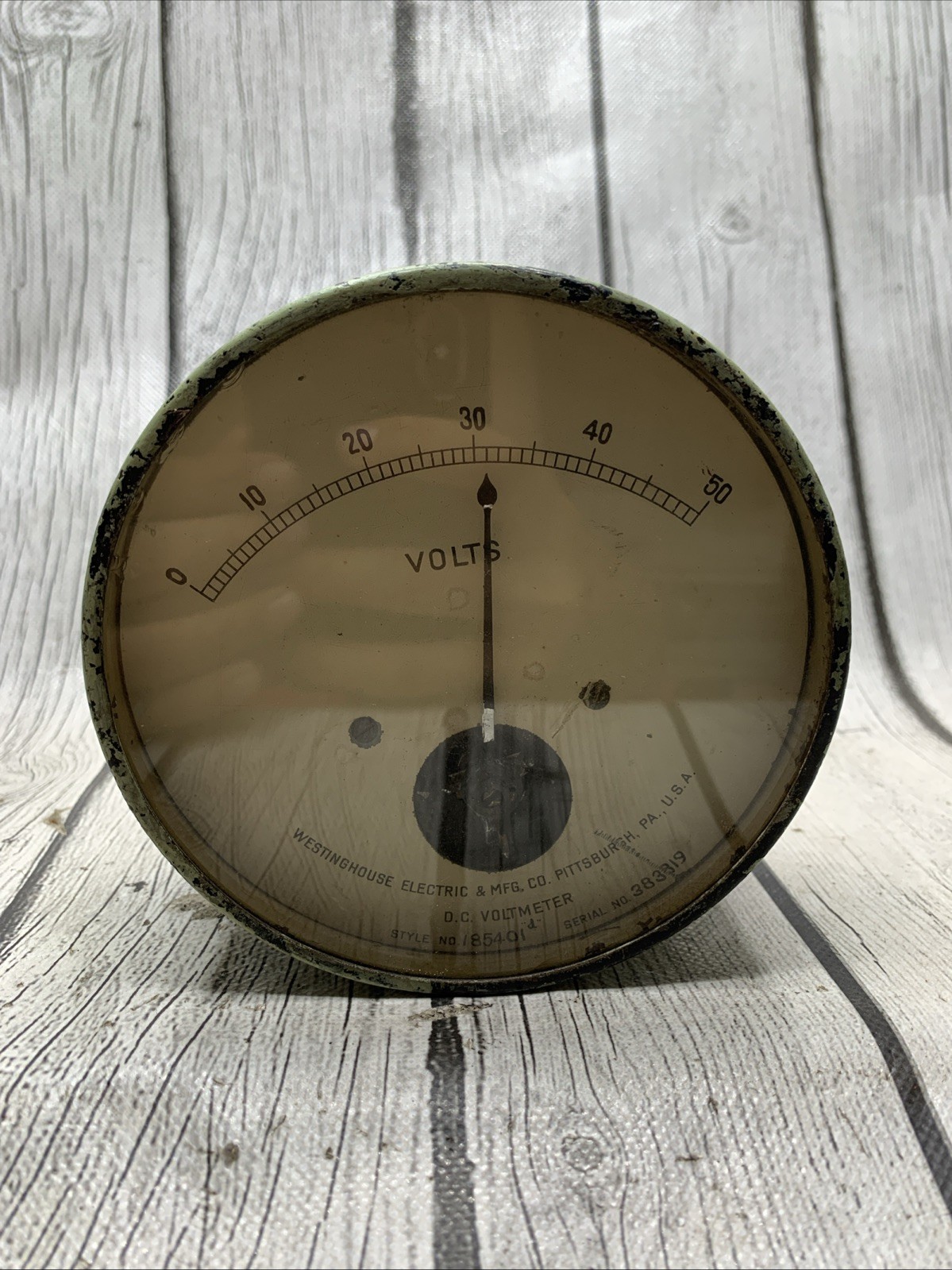 Antique Westinghouse Electric DC Voltmeter For Parts