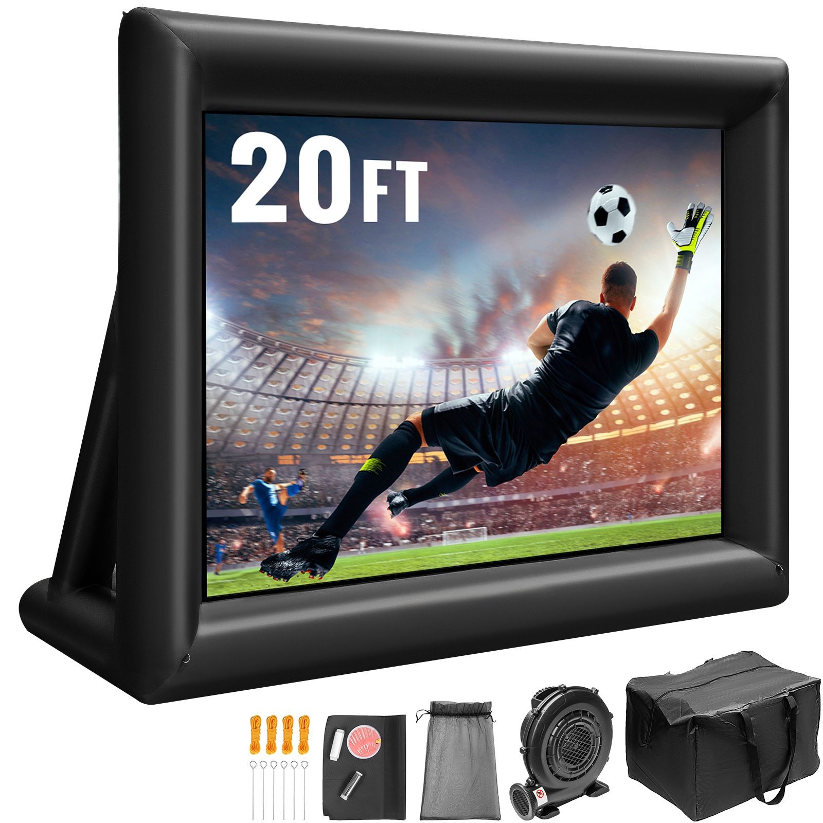 600D OxFor Ford Inflatable 20ft Projector Screen Easy Clean Foldable