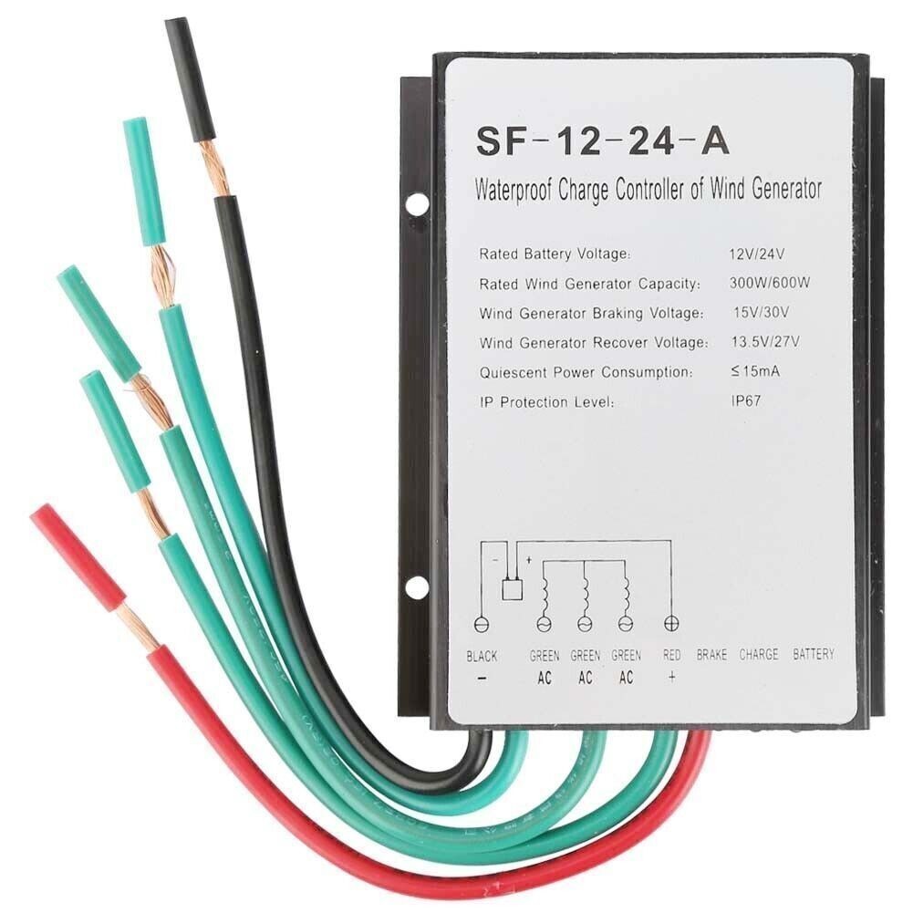 12V/24V 300W/600W Waterproof Wind Generator Controller Regulator