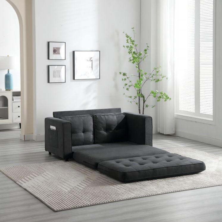 3 Fold Sofa,Convertible Futon Couch sleeper sofabed,Space saving loveseat,Pull O