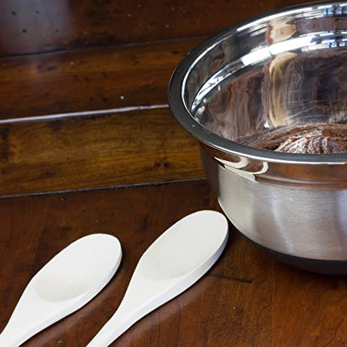Select Maple Solid Spoon Set, 10, 12, 14 inch 3 Piece Set, Natural