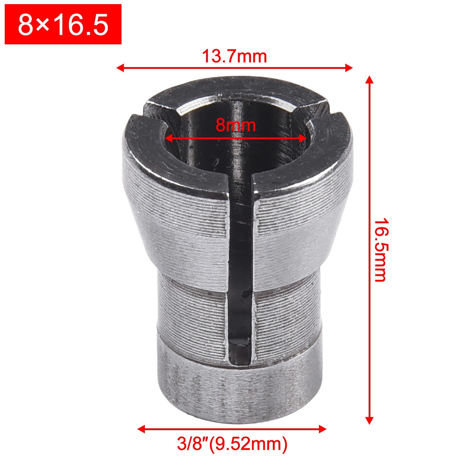 8mm x16 5mm Carbide Collet Chuck Adapter for Engraving Trimming Machine Router