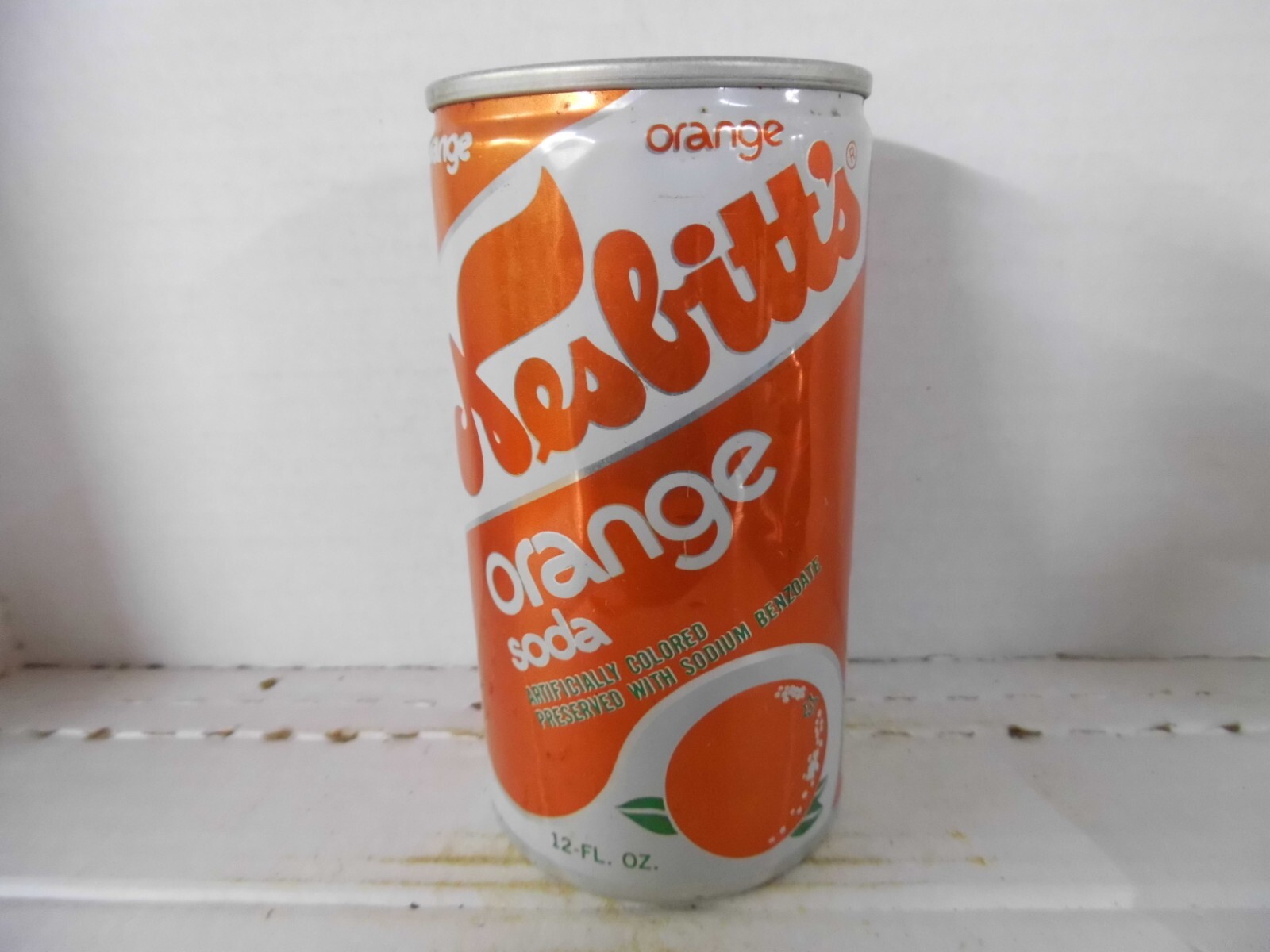 NESBITT'S ORANGE ALUMINUM SODA CAN~NOEL CANNING CO., YAKIMA, WASHINGTON
