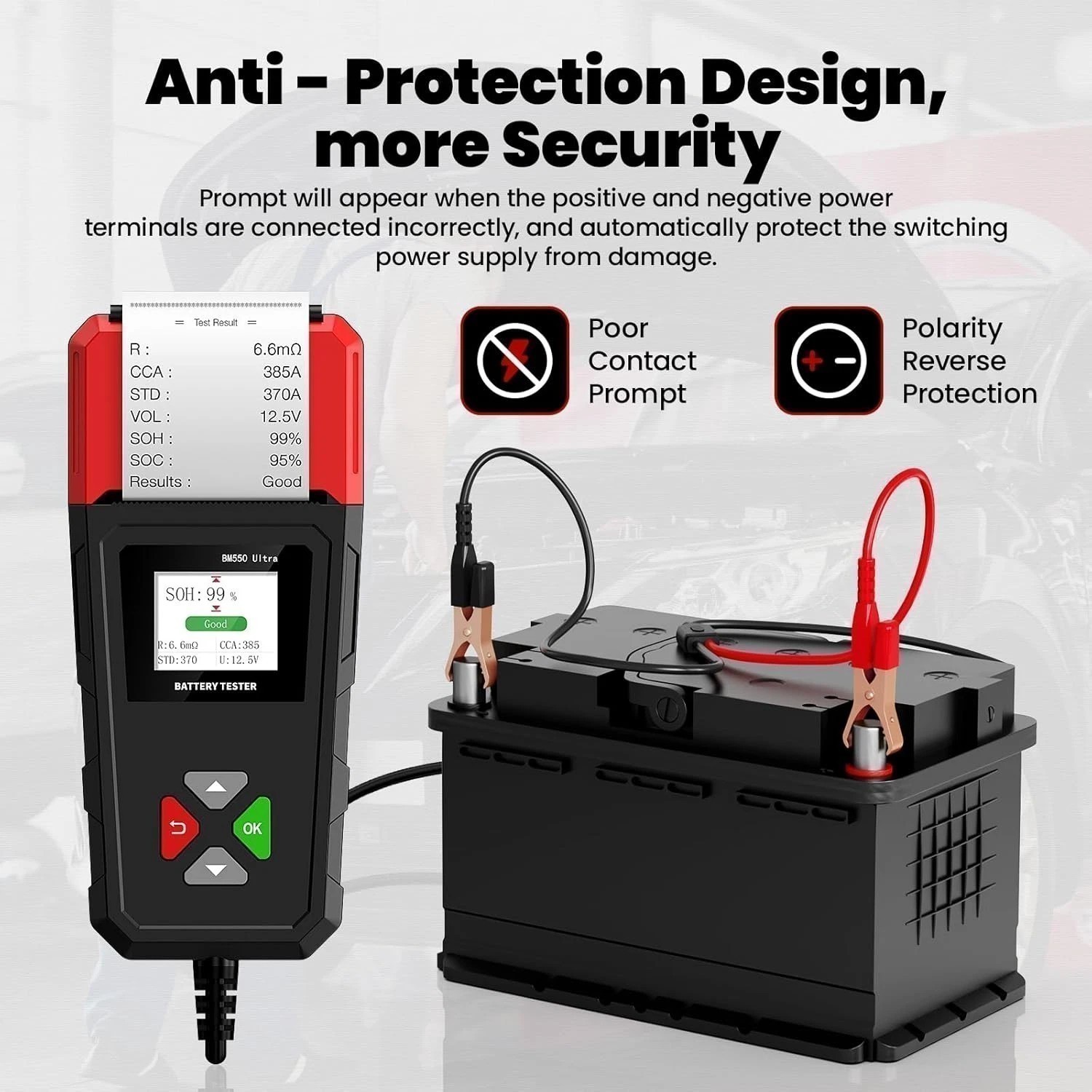 12/24 V Hand Held Battery-Electrical System Tester w/ Printer