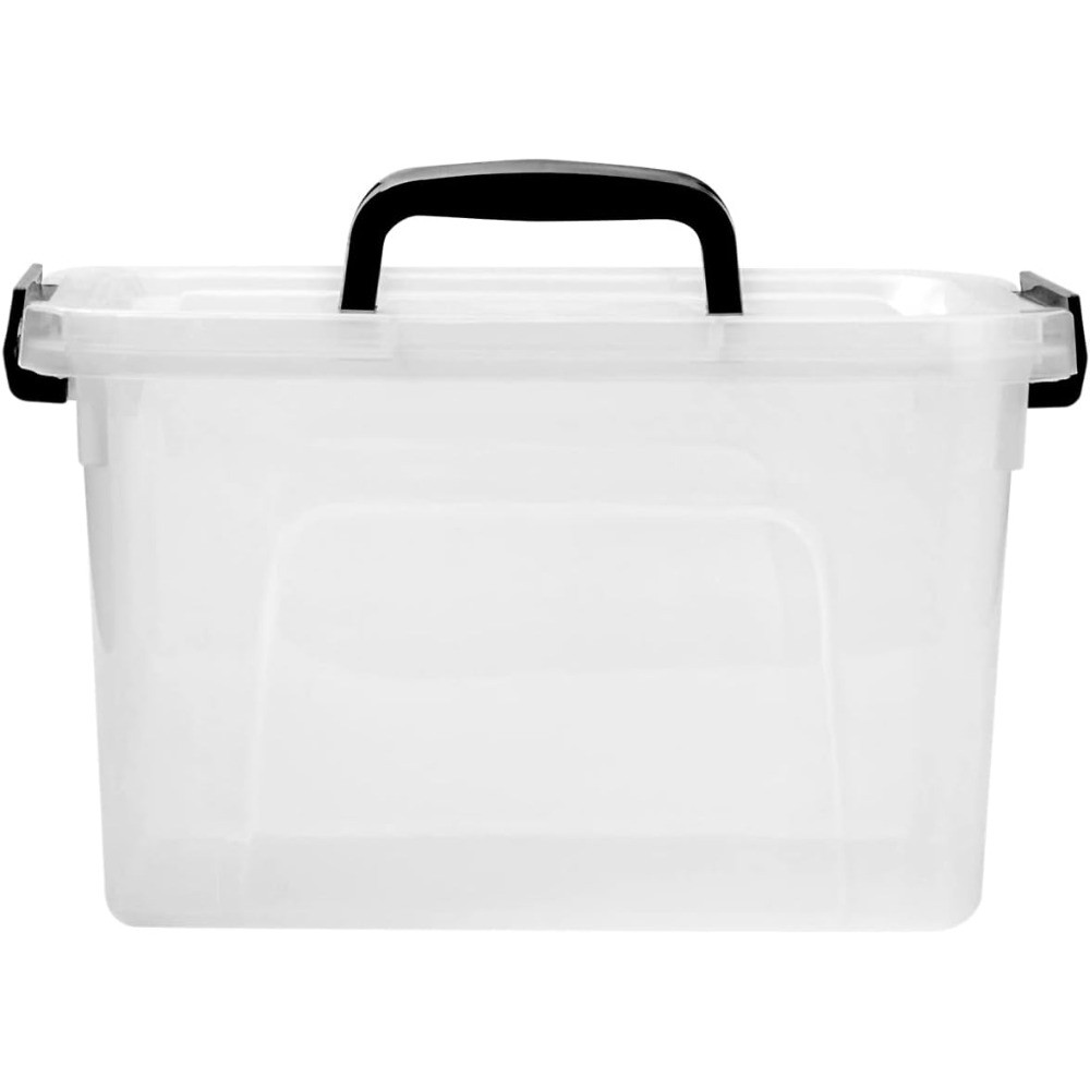 NEW.6 Quart Clear Storage Latch Box/Bins,6-Pack Plastic Container with Latches