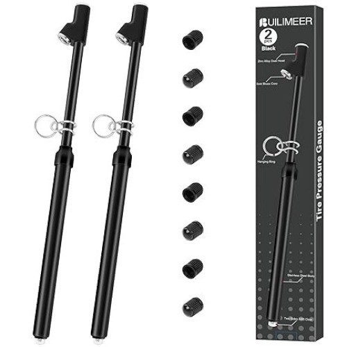 2-Pack Dual Head Tire Pressure Gauge – Heavy Duty 10-150  Color: BlackSize: 2P