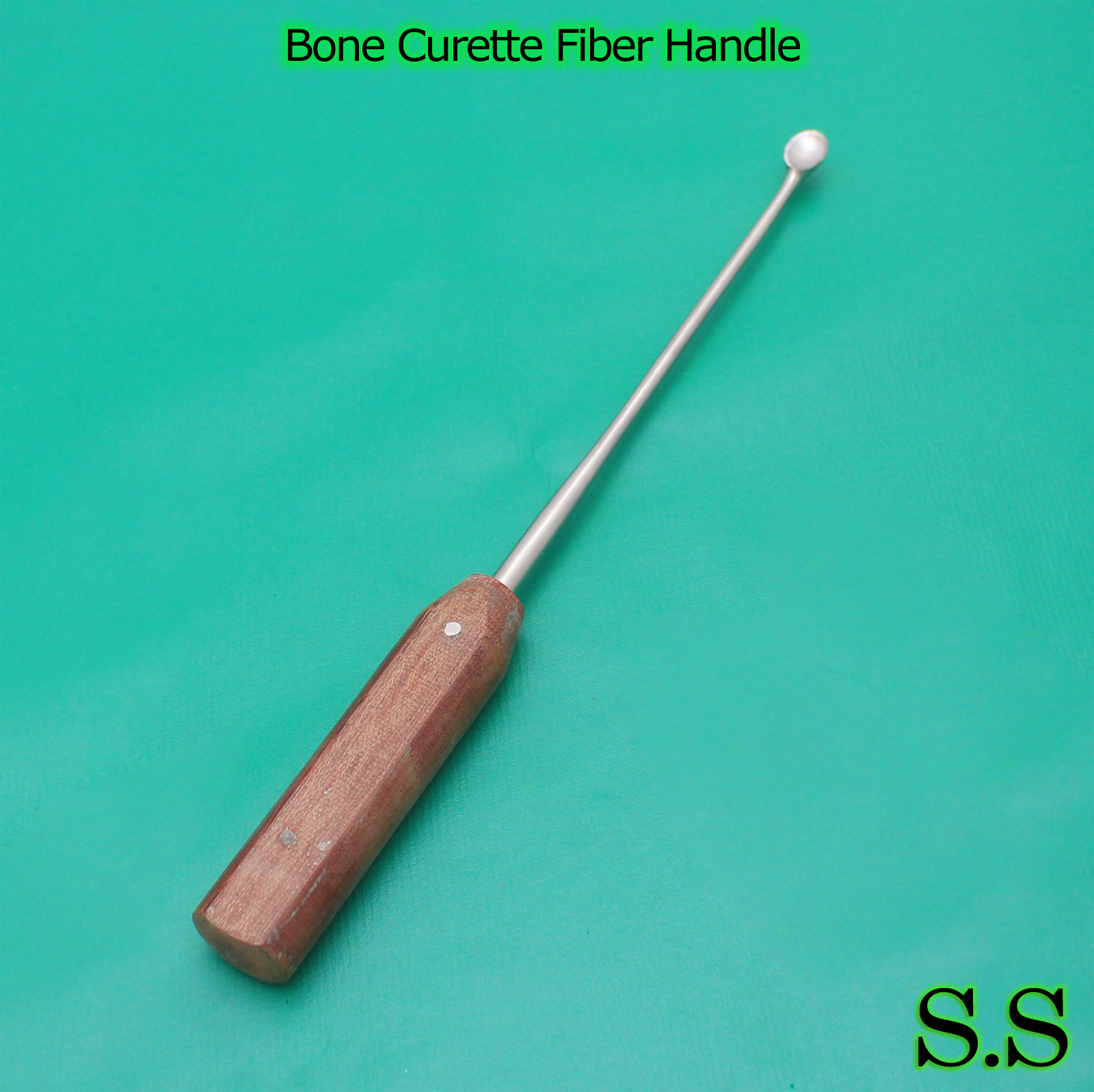 Halle Bone Curette Fiber Handle 11x14mm  Orthopedic Surgical Instruments