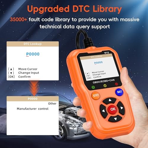 FISONA W12 OBD2 Code Reader Car Scanner Turn Engine Light Off Diagnostic Tool