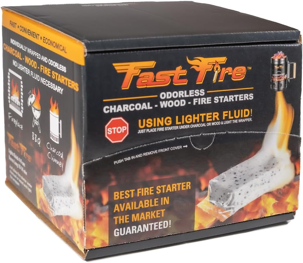 Odorless Fire Starter Cubes – Individually Wrapped Cubes for Grills, Fire Pits,