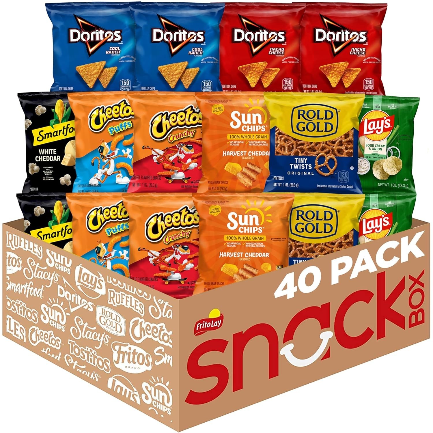 New Frito-Lay Fun Times Mix Variety Pack, 2.37 Pounds (Pack of 40) Free Shipping