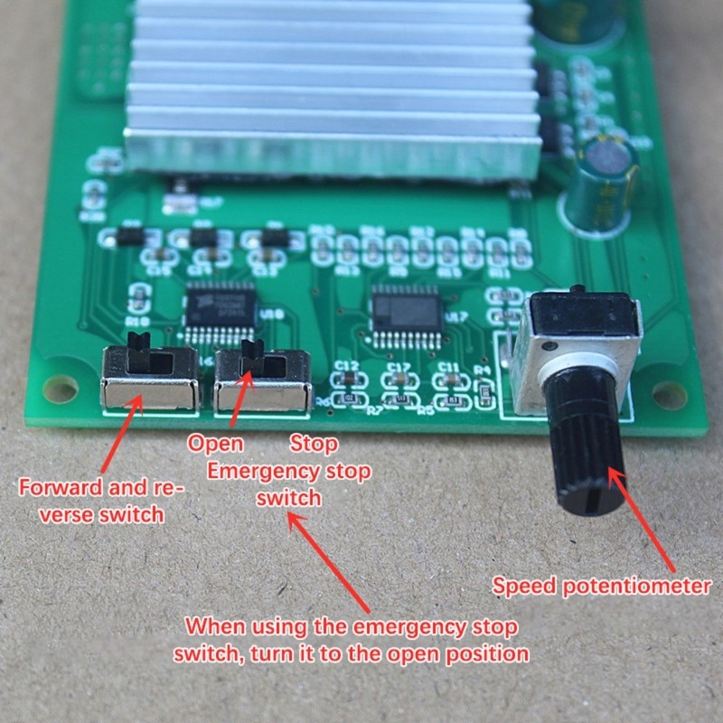 Brushless Motor Control Board 200W 24V Reverse Rotation Security For Automation
