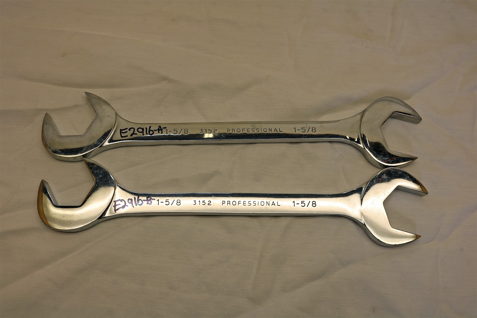 Pair Of Proto 3152, 1-5/8” Double Open End Angle Wrench 15° & 60° - - E2916