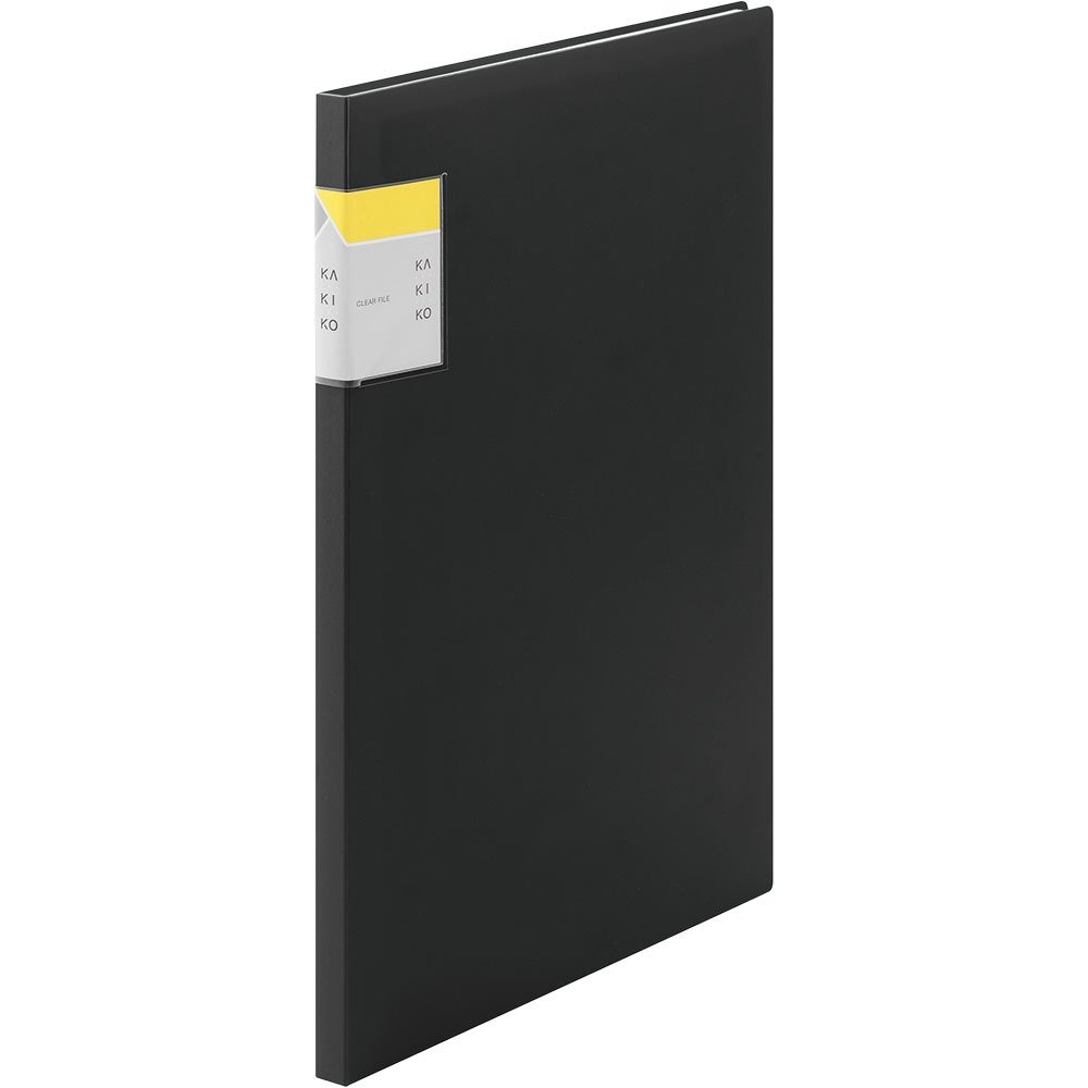 8632 Clear File Kakiko A4 Vertical 20p Black Document Organizer Holder