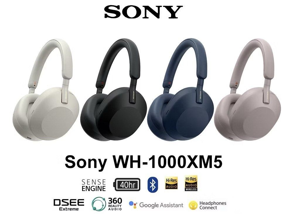 Sony WH-1000XM5 Premium Wireless Noise Canceling Headphones Multiple Color