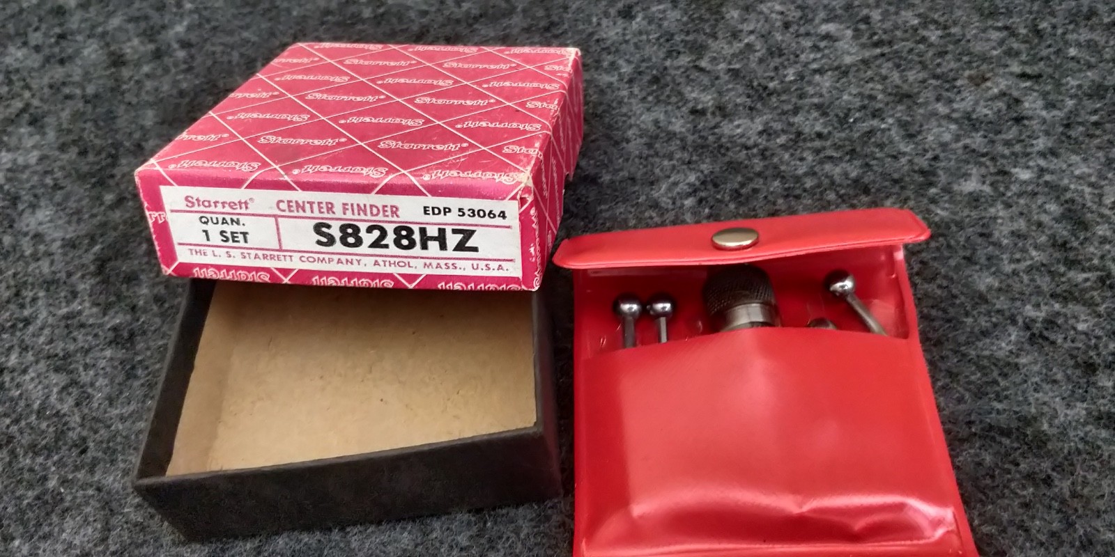 Starrett S828HZ Wiggler/Center Finder, Complete with/ Case and 4 Attachments