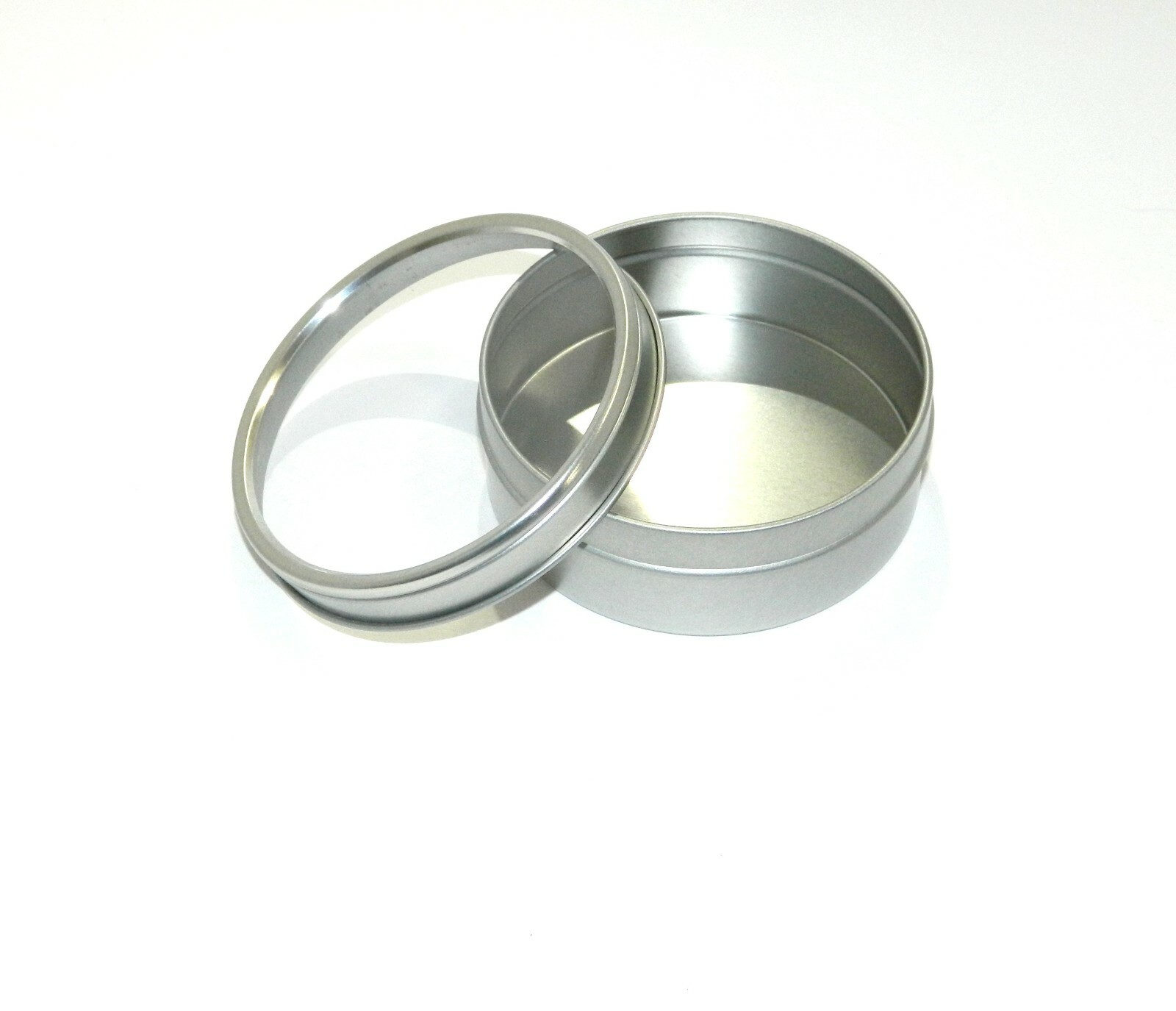4 oz Round Metal Window See Through Slip-Lid Tin Can Container - Use With Crafts